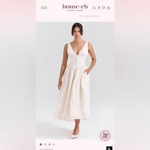 House of CB Cream Maxi Dress